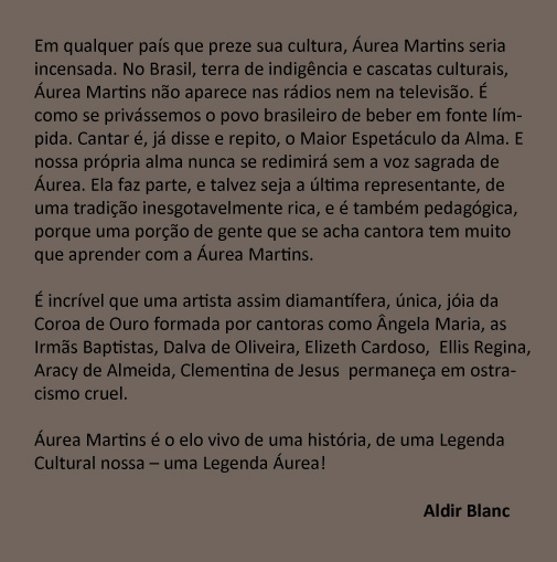ÁUREA Martins – DEPONTACABEÇA